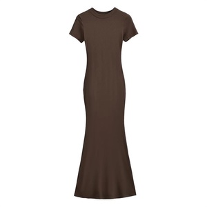 Dolce stile Blogger Sexy Spice ragazza alta marsupio coda di pesce <span class=keywords><strong>vestito</strong></span> di nicchia tinta unita abito in Chiffon a maniche corte da <span class=keywords><strong>donna</strong></span> - Product Image 5