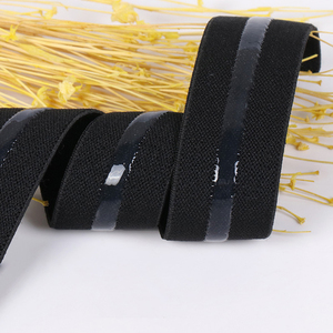 Tùy chỉnh Silicone chống trượt Nylon ban nhạc đàn hồi màu đen và trắng ban nhạc Sweatpants vải dây thắt lưng quần vành đai quần áo băng đàn hồi - Product Image 3