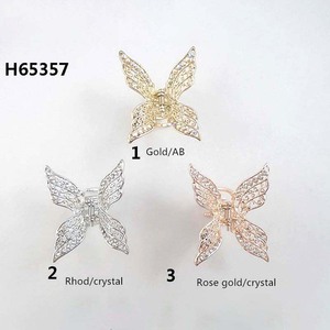 Manufacturer supplies 3D black butterfly hair <b>clip</b>, Korean style, hollowed-out, high-end, girly <b>bow</b> decorative hair <b>clip</b>. - Product Image 2