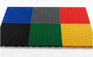 OEM Injection <b>Plastic</b> <b>Floor</b> Tiles for Indoor/Outdoor Click-Lock Plain for Car Wash Room Garage Staircase Basement Warehouse - Product Image 3