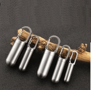 Dd4573 <span class=keywords><strong>Mini</strong></span> Thép không gỉ y học lưu trữ Hộp chống ẩm ngoài trời không thấm nước cắm trại kim loại cầm tay nhỏ Pill chai - Product Image 3
