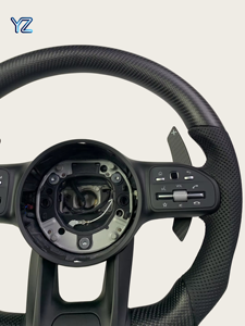 <span class=keywords><strong>Volant</strong></span> en fibre de carbone perforé YZ pour Mercedes Benz W177 W204 W205 W211 W213 C63 E63 S63 G63 G65 GTS <span class=keywords><strong>GTR</strong></span> GLA GLB Sport - Product Image 3