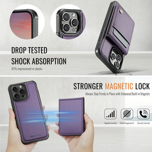 2025 nuevas llegadas 3 en 1 para iPhone 16 <span class=keywords><strong>Magsafe</strong></span> accesorios de funda de teléfono de cuero RFID ranuras para tarjetas billetera para <span class=keywords><strong>Samsung</strong></span> S24 ultra funda - Product Image 4
