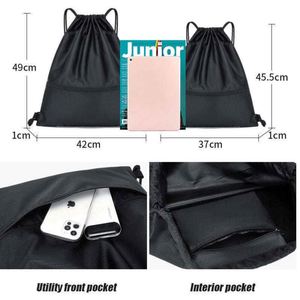 Custom Plain Nylon Shopping <b>Drawstring</b> Bag With Logo Promotional Nylon Carry Draw String Gift Gym Bag Sports <b>Backpack</b> Bag - Product Image 3