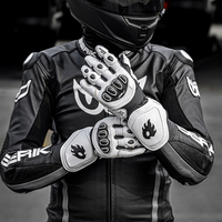 Gants de course automobile ALIEN MONSTER CE Gants de course automobile en fibre de carbone Protection de qualité moto rouge