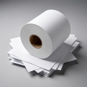 Rollo de Papel Impreso Blanco y Marrón Sin Recubrimiento, Rollo de Papel de Impresión Ecológico de Alta Calidad y Suave para Embalaje, Facturación y Uso en Puntos de Venta - Product Image 3