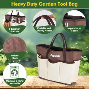 Juego de herramientas de jardín MelonArt, 10 piezas, mango ergonómico de aluminio resistente, bolsa de almacenamiento para el cuidado de plantas al aire libre - Product Image 4