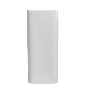 Lavabo a colonna rotondo bianco in ceramica liscia, nuovo design tradizionale, per bagno hotel, uso commerciale - Product Image 4