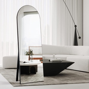 Custom Gold <b>Mirror</b> Metal Frame Large <b>Standing</b> Full-Length <b>Floor</b> Wall <b>Mirror</b> Bedroom Bathroom Elegant Arch Decorative Glass - Product Image 6