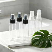 Bouteilles pulvérisatrices en plastique transparent de 100 ml à 500 ml, à épaule plate, à brume fine, vides, anti-fuite, rechargeables, pour liquides