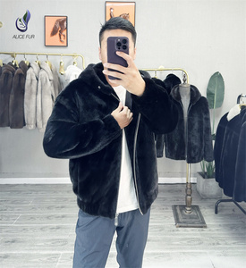 Di alta qualità di Design di moda invernale caldo e spesso morbido <span class=keywords><strong>cappotto</strong></span> di pelliccia di <span class=keywords><strong>visone</strong></span> per gli uomini - Product Image 4