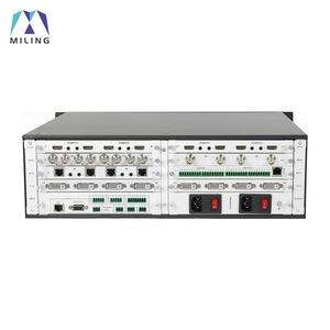 Commutateur matriciel SDI 4K60 modulaire HDBT 16x16 avec extraction audio, EDID et affichage LCD pour mur vidéo - Product Image 1