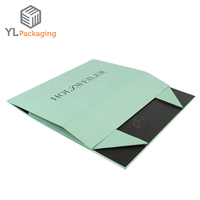 Boîte cadeau en carton rigide noir avec fermeture magnétique, design personnalisé de luxe, fabrication artisanale, impression CMYK, boîte pliable pour vêtements