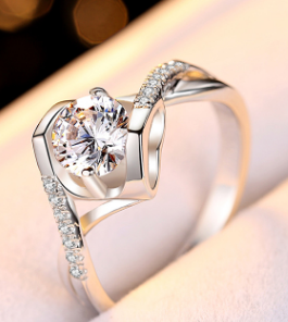 ring + cz stones