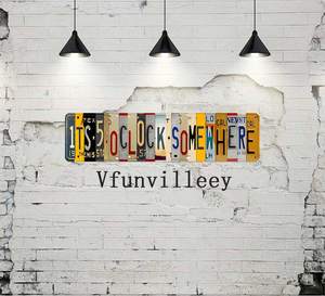 Индивидуальные пять часов где-то уникальные металлические настенные украшения для дома, бара, закусочной металлические знаки - Product Image 2