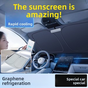 Pare-soleil télescopique en aluminium pour pare-brise avant, compatible avec les modèles Changan Yidong CS75PLUS/CS55/CS35/UNIV/<span class=keywords><strong>Auchan</strong></span> Automobile, anti-chaleur - Product Image 1