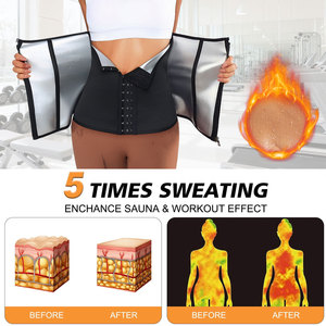 Costume <span class=keywords><strong>de</strong></span> sauna à vapeur dames ceinture d'entraînement taille entraîneur Fitness taille entraînement Corset contrôle abdominal taille élastique formateur - Product Image 5