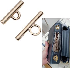 Lot de fermoirs à bascule en fer pour chaînes plates, connecteurs de fermeture en T, attaches pour sangles de sac à main, organisateur de sac en feutre - Product Image 5