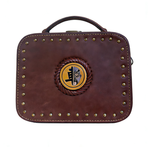 مجموعة شطرنج صينية فنية يدوية الصنع من الجلد الطبيعي الفاخر، صديقة للبيئة، مع حافظة تخزين بتصميم عتيق مدبوغة نباتياً، قابلة للتجميع - Product Image 2