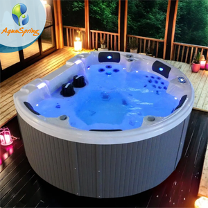 A prezzi accessibili multiuso 2.15m 5 persona forma rotonda Hidromasaje Spa vasca idromassaggio <span class=keywords><strong>jacuzzi</strong></span> massaggio all'aperto Spa per la famiglia del cortile - Product Image 1