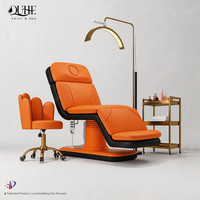 Table de Massage Électrique Incurvée en Cuir Blanc pour Salon de Beauté, Lit de Traitement Facial et des Cils avec 3 Moteurs – Vente en Gros de Mobilier de Salon