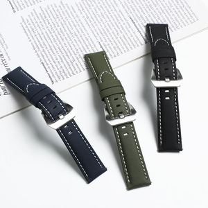 Cinturino <span class=keywords><strong>per</strong></span> orologio con cuciture universali tessuto a vela resistente e cinturino in pelle 20mm 22mm 24mm 26mm cinturino in <span class=keywords><strong>tela</strong></span> impermeabile - Product Image 6