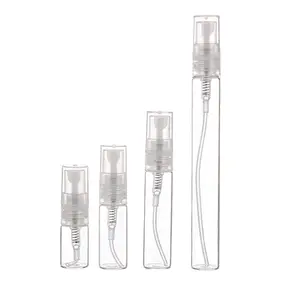 Mejor precio 2ml 3ml 5ml 10ml Pequeño <span class=keywords><strong>Perfume</strong></span> Atomizador Viales Muestra Botella de vidrio con bomba de pulverización de plástico Mini botellas de prueba - Product Image 1
