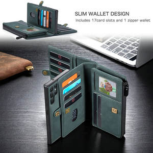 CaseMe-Funda de cuero <span class=keywords><strong>3</strong></span> en 1 para Samsung S22 ultra, carcasa magnética con tapa, desmontable, para teléfono Galaxy S22 ultra - Product Image 4