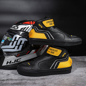 Botas de Motocicleta Nuevas 2023, Zapatos Casuales para Hombre, Zapatos de Cuero de Microfibra para Motocicleta - Product Image 4