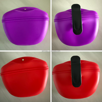 Custom LOGO Dog Training Pouch Magnetic Closing Silicone Dog Treat Pouch with Clip