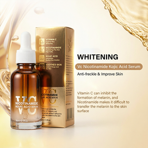 Sérum Visage Bio Éclaircissant Anti-Taches à la Vitamine C, Nicotinamide et <span class=keywords><strong>Acide</strong></span> Kojique, à l'<span class=keywords><strong>Acide</strong></span> <span class=keywords><strong>Hyaluronique</strong></span>, pour Usage Domestique (<span class=keywords><strong>Nez</strong></span>) - Product Image 2