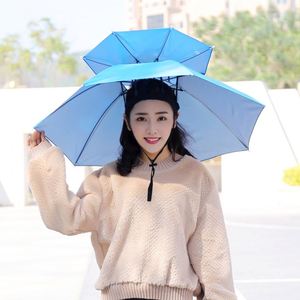 Foldable Sun Headwear Fishing Hiking Golf Beach Hat Head Hats Outdoor Sports Camping <b>Umbrella</b> - Product Image 2