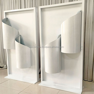 Cadre de fond peint en métal personnalisé avec mur fleuri pour décoration de fête de mariage - Product Image 5