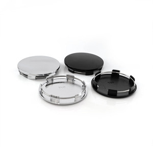 VICTOR <span class=keywords><strong>Cache</strong></span>-moyeux de roue de voiture en ABS noir poli de haute qualité, 56 mm et 65 mm, pour montage universel - Product Image 1