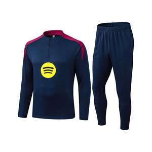 Ropa Deportiva Transpirable de Alta Calidad para Hombre. Camisetas de Fútbol con Media Cremallera al por Mayor, Camiseta de Manga Larga y Pantalones de Entrenamiento para Hombre, Estilo <span class=keywords><strong>Barcelona</strong></span> - Product Image 2