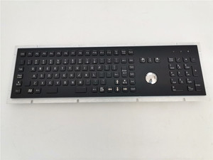 Bàn phím inox công nghiệp 106 phím với chuột Trackball 38mm và bàn phím số màu đen cho các ứng dụng kiosk - Product Image 2