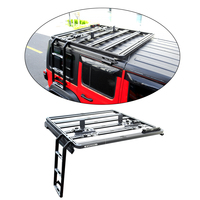 Accessoires Kit en acier Echelle double latérale Echelle de toit de voiture Echelle latérale noire pour Jeep Wrangler Jl Jk