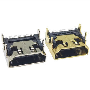 Conector HDMI Hembra de 19 Pines, Carcasa de Cobre Niquelado, Montaje Superficial - Product Image 4