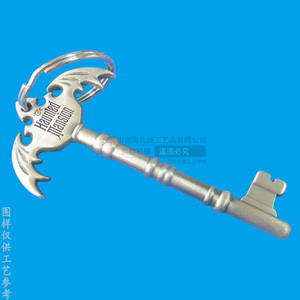 Porte-clés en alliage de zinc en forme de chauve-souris 3D, couleur argent antique, cadeau d'affaires, article promotionnel - Product Image 1