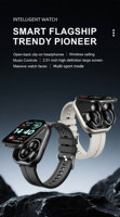 Nouvelle montre connectée avec écouteurs 2-en-1 TWS, écouteurs sportifs, musique, appels BT, moniteur de santé, NFC, écran HD, gel de silice