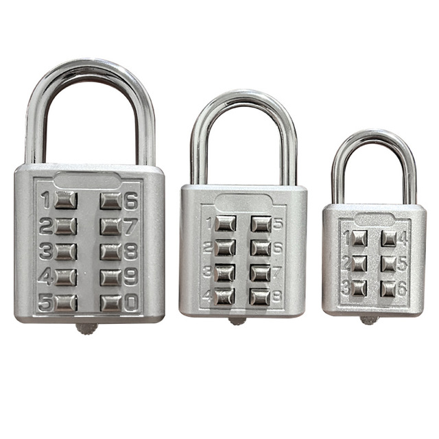 New Arrival 10 Numbers Push-button Coded Lock Zinc Alloy Luggage Combination Padlock