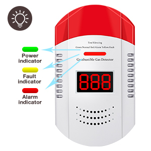 <span class=keywords><strong>Détecteur</strong></span> de fuite de <span class=keywords><strong>gaz</strong></span> portable intelligent et personnel avec alarme sonore et lumineuse pour <span class=keywords><strong>gaz</strong></span> naturel (CH4/Propane/Méthane) - Product Image 2
