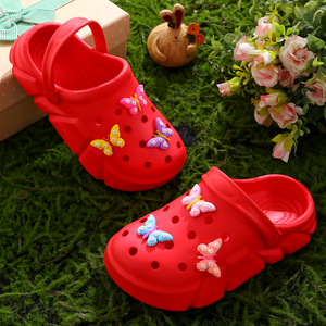 卸売女の子ダブルストラップサンダルバックル付き子供下駄スリッパ新しいデザイン女の子のための快適な夏の履物 - Product Image 3