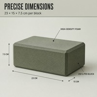 Lot de blocs de yoga en EVA en gros, briques en mousse haute densité pour Pilates et fitness, 230x150x75mm, 280g, résistant à l'humidité, OEM ODM