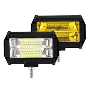 Lampu Led Mobil Sistem Pencahayaan Otomatis 72W Lampu Led Lampu Led Offroad 4X4 Lampu Kabut Kuning Putih Terang 24V Focos Led Para