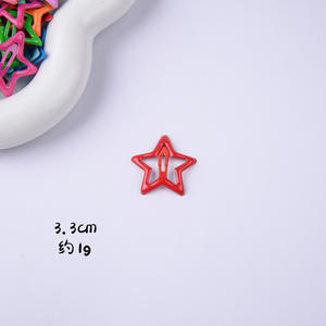 Linda horquilla en forma de estrella con diseño de aceite de goteo pequeño 5cm Clip Headgear accesorios coloridos para el cabello para flequillo al por mayor - Product Image 6