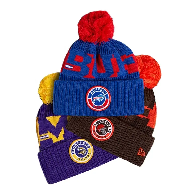 2022 New Fashion Sports Winter Warm Hat Hip Hop Football Team Man Knit Nfl Beanie Hats