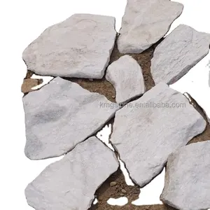 Natural quartz ledge stone corner decorative white stone paving