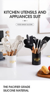 Ensemble d'ustensiles de cuisine en <span class=keywords><strong>silicone</strong></span> spatule de cuisine cuillère tourneur brosse pinces pour la cuisson à la maison rentable de qualité alimentaire 11 pièces - Product Image 4