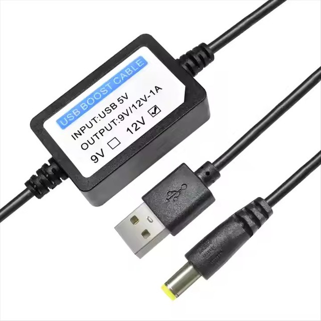 Hot Selling Wanshe USB DC 5V to 12V 5V 9V 1A Boost Converter 2.1X5.5mm Adapter Cable with TF Card Support